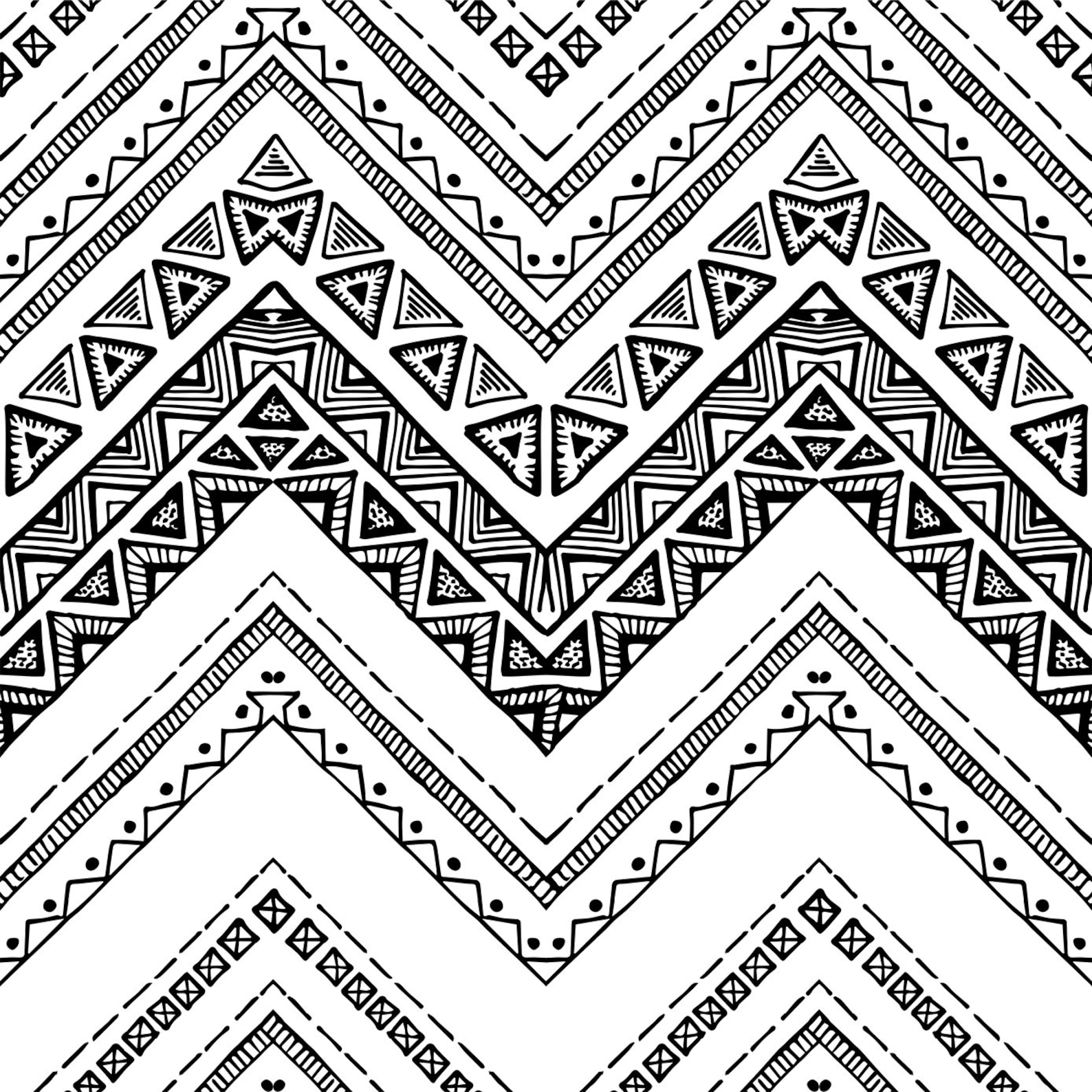 Black and White Aztec Pattern Print fabric Canvas Bedlinen Etsy