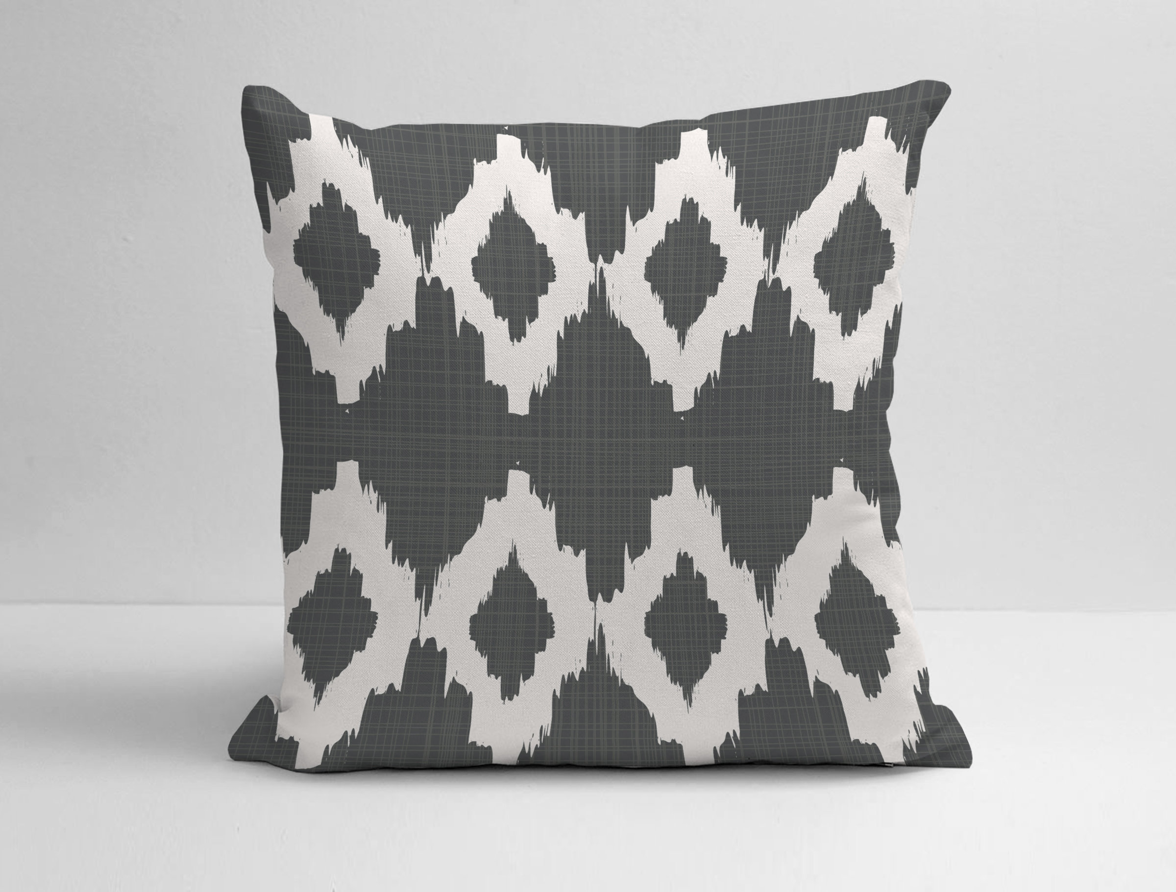 Dark Grey and White Pillow Cover Grey Throw Pillow Grey White Etsy