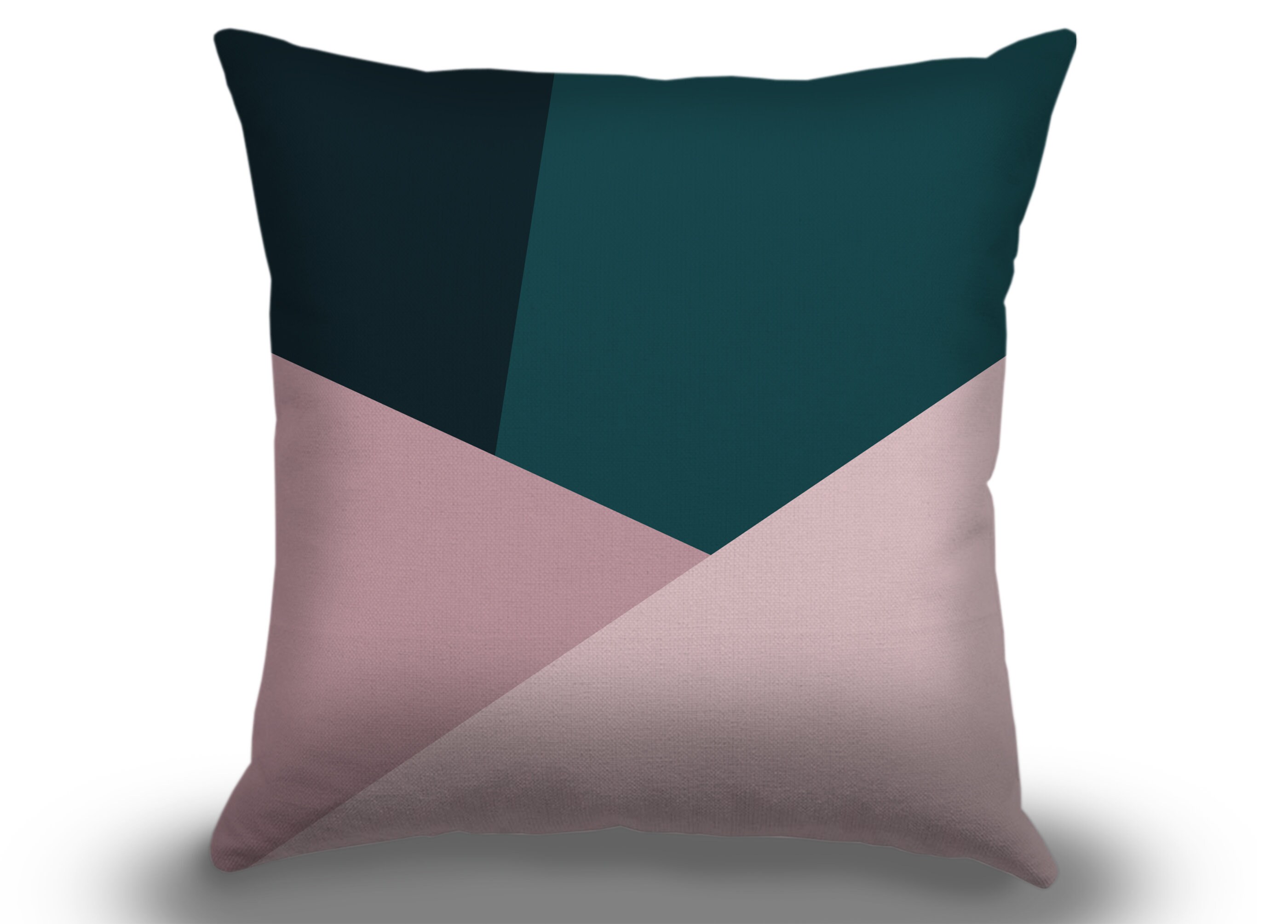 Teal and Pink Shades Geometric Pillow Throw pillow cover Etsy