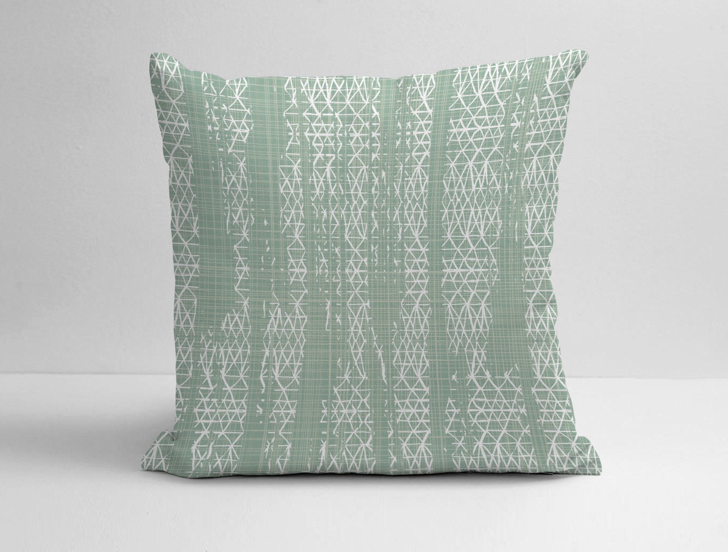 Soft Green and White Pillow Cover Sage Green Throw Pillow Etsy