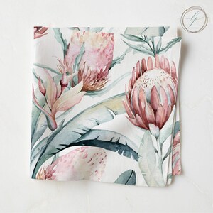 Green pink Watercolour Tropical Floral Pattern Napkins Set of 4 6 8 10 Custom Napkins Table Linen Napkins for Round Square Table NP381