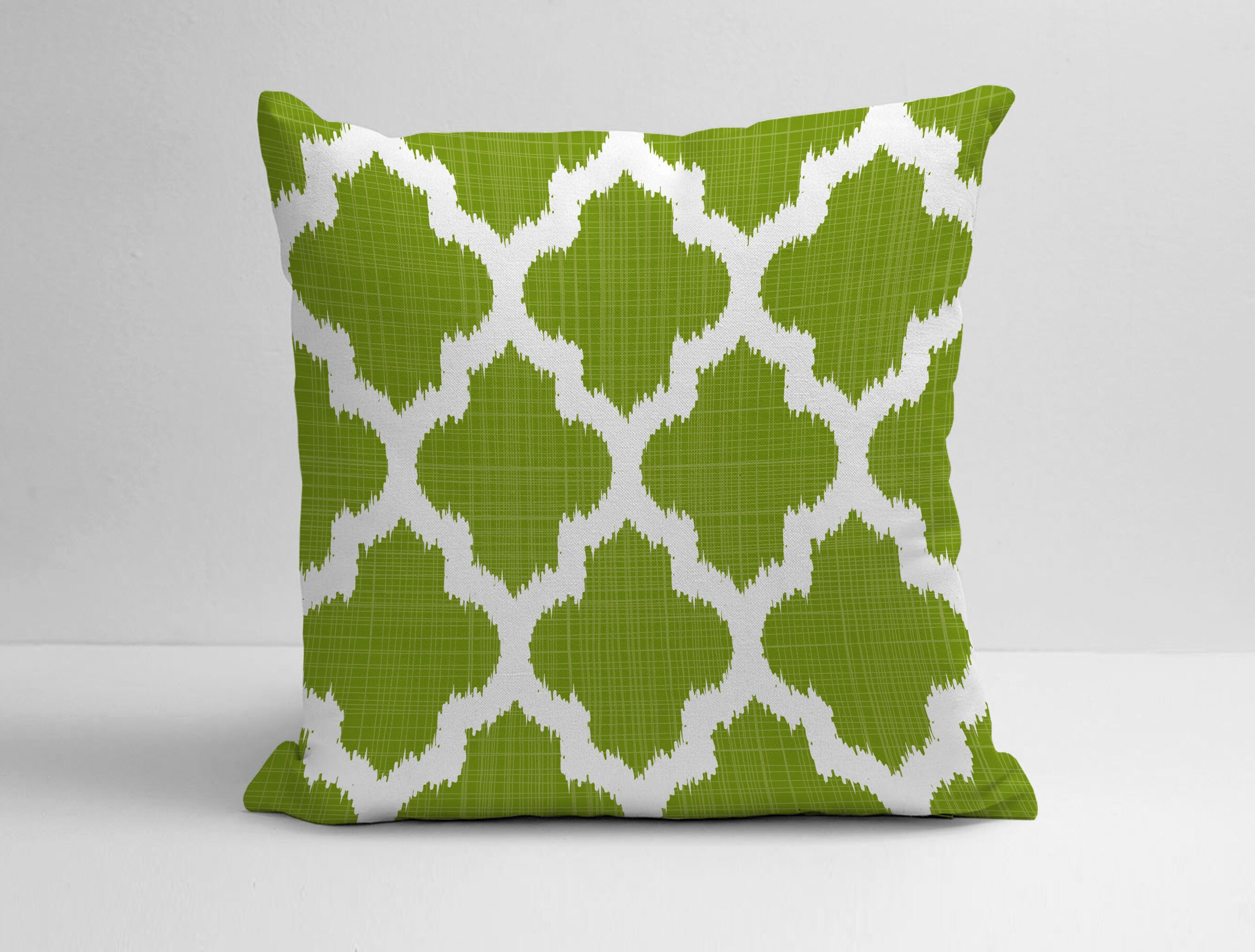 Green and White Pillow Cover Green Throw Pillow Green and Etsy