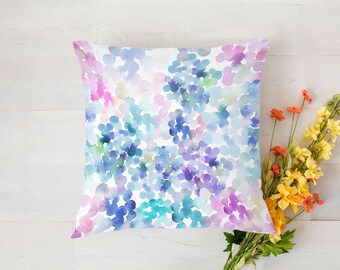 Funda de almohada con pinceladas de acuarela, estampado floral abstracto, juego de 2 CC362