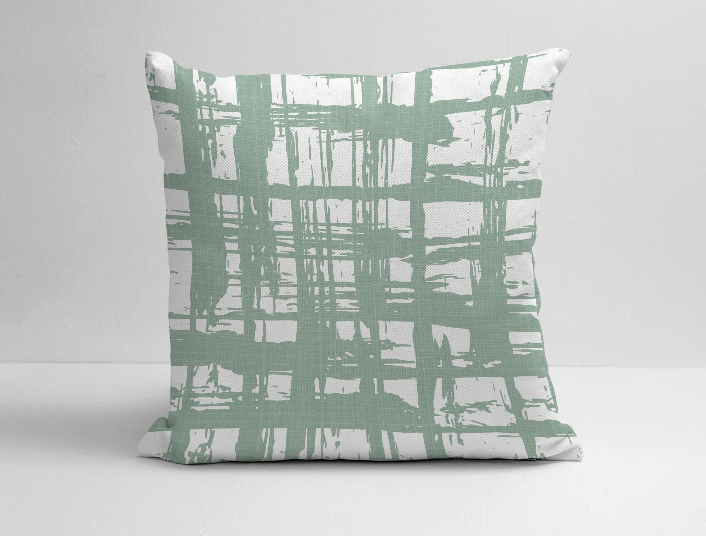 Soft Green and White Pillow Cover Sage Green Throw Pillow Etsy