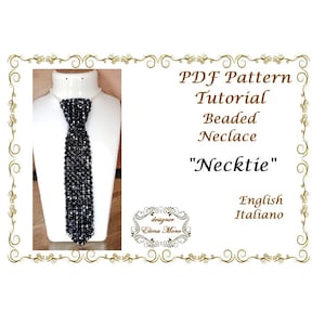 PDF Tutorial Beaded Necktie,  Lady Boss Tutorial,  Crystal Beading Tutorial, Instructions, Beadweaving Pattern