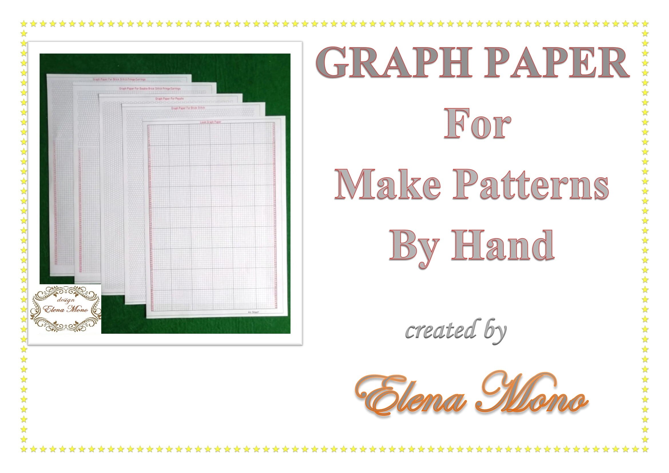 printable graph paper for make patterns by hand brick stitch etsy australia