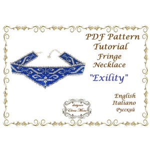 Beaded Loom Fringe Necklace "Exility Choker (PDF Pattern)