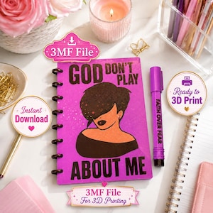 Faith Notebook and Pen 3MF File, Inspirational 3D Print Design (Digital Download)