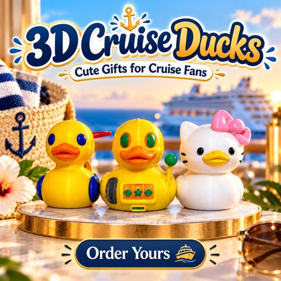 3D Printed Cruise Ducks – Hide and Seek Game Fun Travelers