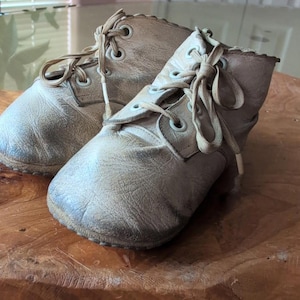 Antique Baby Shoes Leather Lace Up Toddler Boots Early 1900s Keepsake Joseph