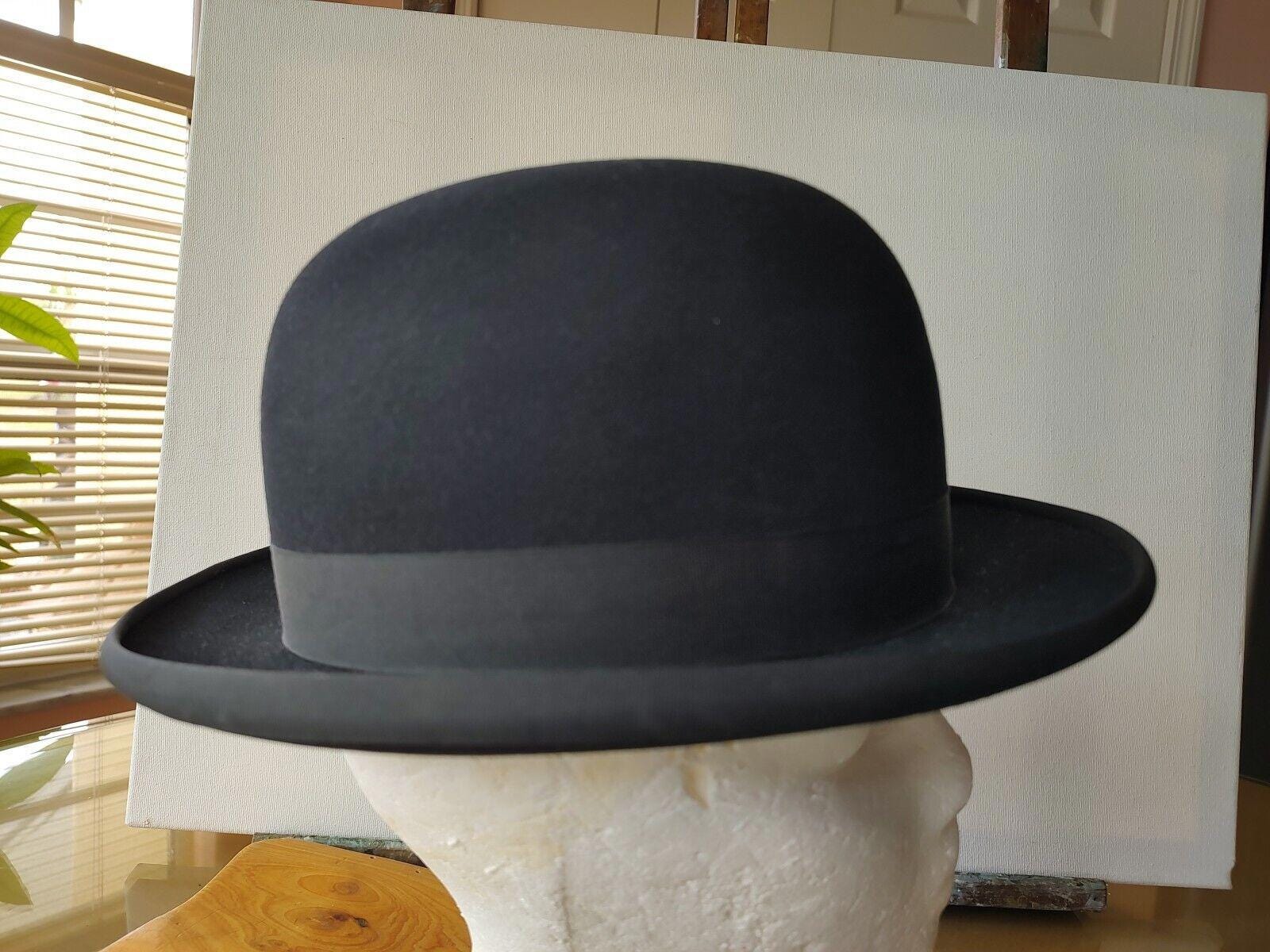 VTG 1900 Grand Prize John B Stetson Philadelphia Black Bowler