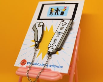 Wiimote & Nunchuk Hard Enamel Pins