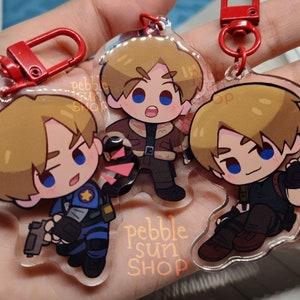 Leon Kennedy Resident Evil 6cm 2.4 Double Sided Acrylic Keychains One of Each