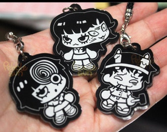 Junji Ito Charakter Anhänger: Doppelseitig Acryl (4.5 cm)