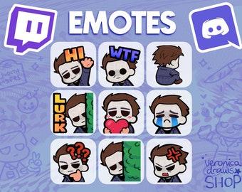 Michael Myers | Cute Twitch & Discord Emote Pack