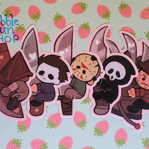 Pegatinas de vinilo de 3,25" de Mini Slashers