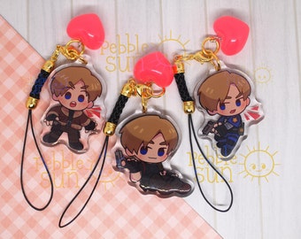 Leon Kennedy | Resident Evil | 4.5 cm Double Sided Acrylic Phone Charms