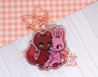 Kitty and Bunny | Courage the Cowardly Dog | 6cm (~2.4") Acrylic Keychain