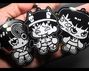 全国理容連合会 キーホルダー 理容店のキャラクター 伊藤潤二キャラクターキーホルダー：両面アクリル（6.5cm） - Etsy 日本