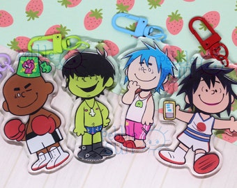 Gorillaz Pac-Man | Double-Sided Acrylic Keychains 7.5cm (~2.95 in.)