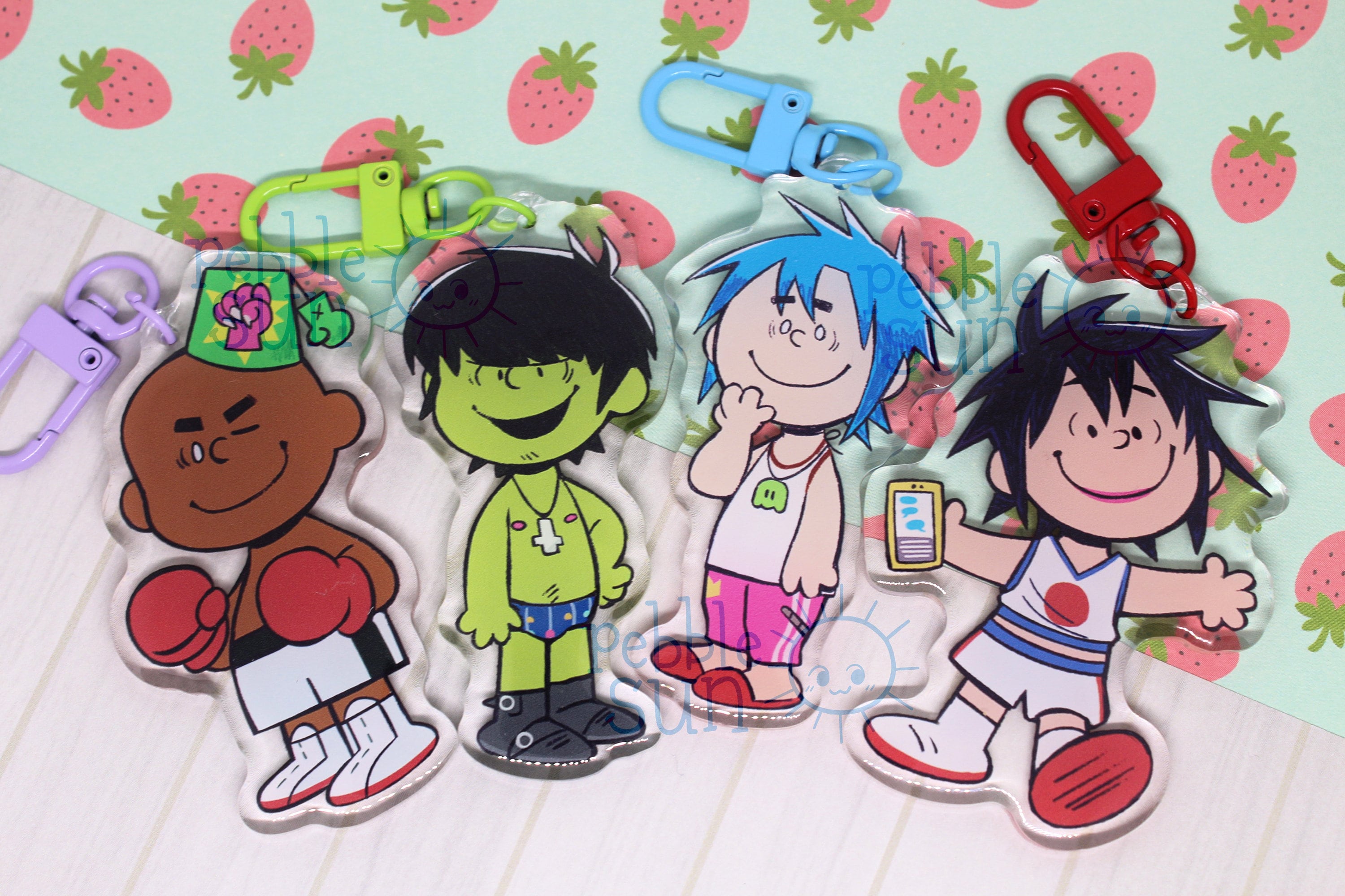 Gorillaz Pac-man | Double-sided Acrylic Keychains 7.5cm (~2.95 In