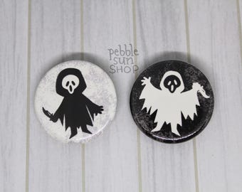 Black and White Slasher 1.25" Pin-back Buttons