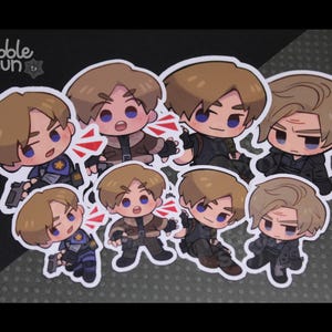Leon Kennedy | Resident Evil | 3" and 2" Matte Vinyl Stickers