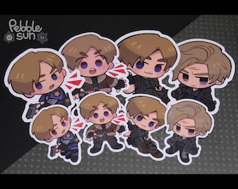 Leon Kennedy | Resident Evil | 3" and 2" Matte Vinyl Stickers