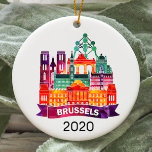 Brussels Christmas Ornament, Brussels Christmas Decorations, Brussels Christmas Tree Ornament, Brussels Gift N505