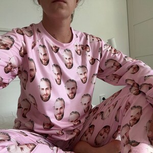 Custom Face Pajamas Set, Personalized Pajamas with Faces, Custom Photo Pajamas, Family Christmas Pajamas Gift, Couple Pajamas N1038 image 10