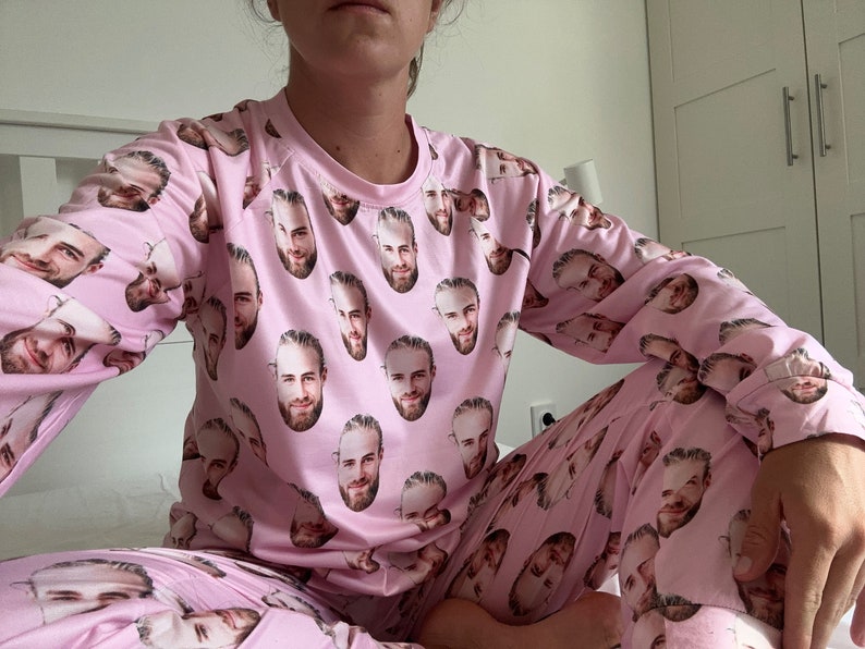 Custom Face Pajamas Set, Personalized Pajamas with Faces, Custom Photo Pajamas, Family Christmas Pajamas Gift, Couple Pajamas N1038 image 10