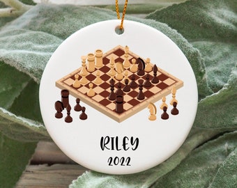 Personalized Chess Christmas Ornament, Custom Chess Gift Idea, Chess Ornament, Chess Present, Chess Christmas Tree Ornament N785
