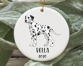 Personalized Dalmatian Christmas Ornament, Dalmatian Christmas Decorations, Dalmatian Christmas Tree Ornament, Gift for Dalmatian Lover N464