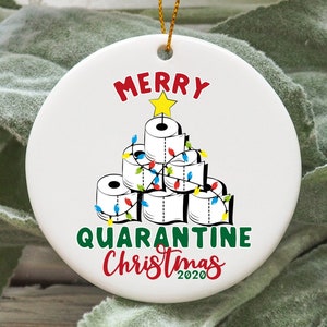 Ornamento di Natale di quarantena, ornamento di Natale di carta igienica, ornamento di Natale 2020, ornamento di quarantena, regalo di quarantena N597
