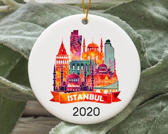 Istanbul Christmas Ornament, Istanbul Christmas Decorations, Istanbul Christmas Tree Ornament, Istanbul Gift N503