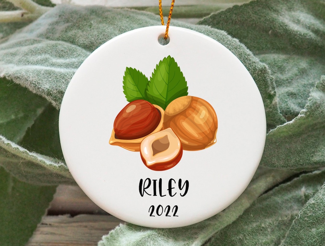 Personalized Hazelnut Christmas Ornament Custom Hazelnut Gift Etsy