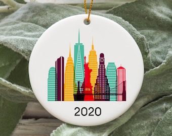 New York Weihnachtsschmuck, New York Weihnachtsschmuck, New York City Weihnachtsbaumschmuck, New York Geschenk, NYC Ornament N493