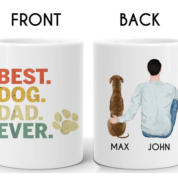 Personalized Greyhound Mug, Greyhound Dad Mug, Greyhound Lover Mug, Greyhound Dad Gift, Greyhound Owner Gift N641