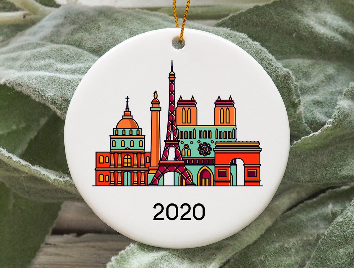 Paris Christmas Ornament Paris Christmas Decorations Paris | Etsy