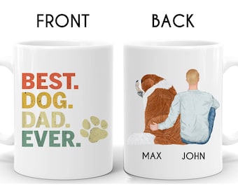 Personalized Saint Bernard Mug, St Bernard Dad Mug, St Bernard Lover Mug, St Bernard Dad Gift, St Bernard Owner Gift, Saint Bernard Cup N356