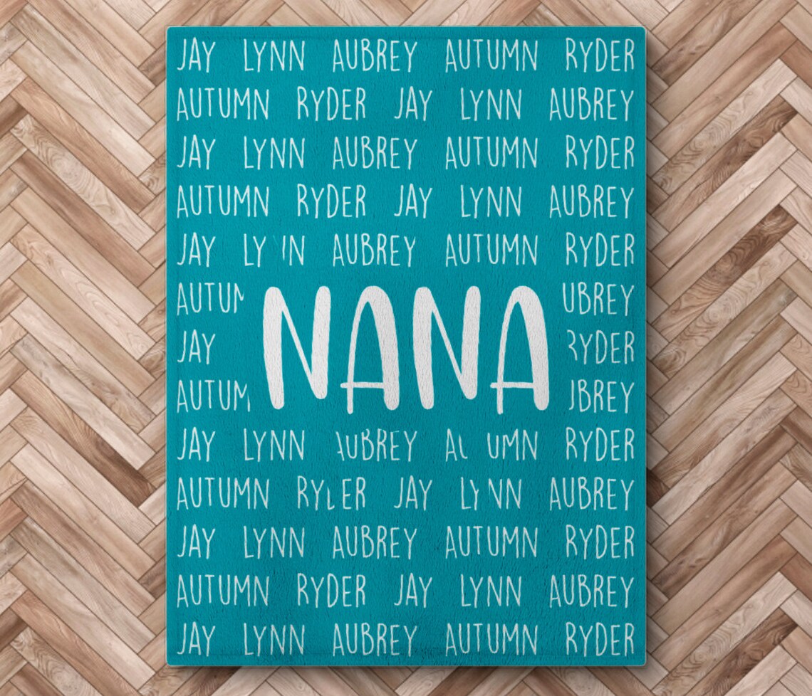 Nana Gift Nana Blanket Personalized Nana Throw Blanket Etsy