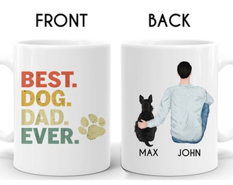 Personalized Scottish Terrier Mug, Scottish Terrier Dad Mug, Scottish Terrier Lover Mug, Scottish Terrier Owner Gift N654