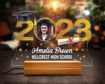 Personalized Graduation Photo Night Light, Custom Graduation Gift Ideas, Grad Gift, Graduation Present Idea, PhD Graduation Gift N1033