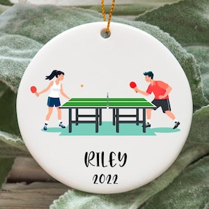 Personalisierte Tischtennis Weihnachtsdeko, Tischtennis Geschenkidee, Tischtennis Ornament, Tischtennis Geschenk N782