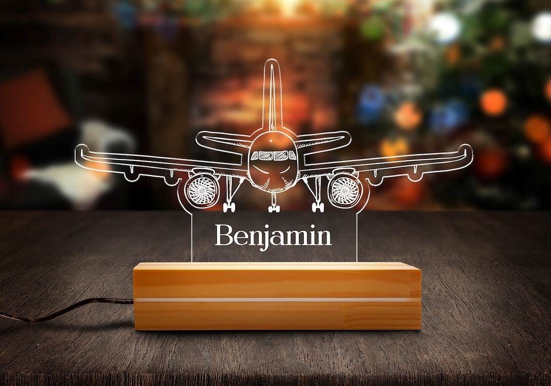 Custom Airplane Night Light, Personalized Airplane Gift Ideas, Gift for