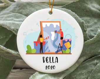 Personalized Artist Christmas Ornament, Artist Ornament, Artist Christmas Tree Ornament, Artist Gift N512