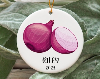 Personalized Onion Christmas Ornament, Custom Onion Gift Idea, Onion Ornament, Onion Present, Onion Christmas Tree Ornament N1021