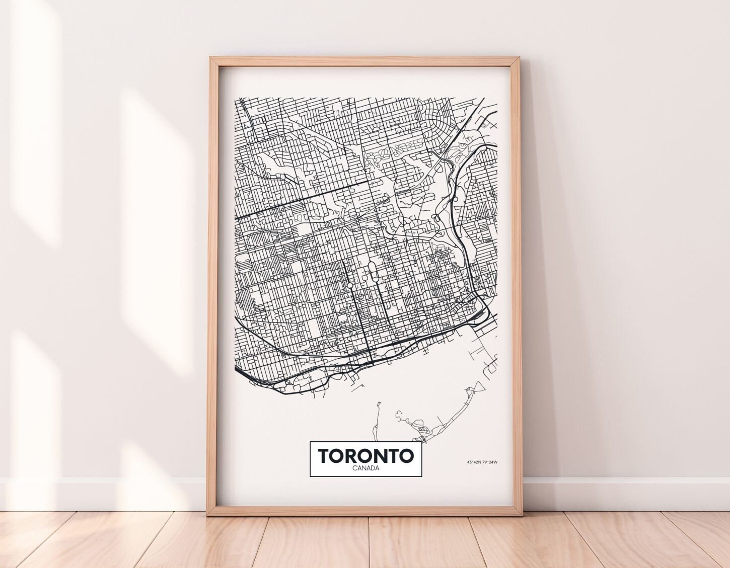 Toronto City Map Poster, Toronto Map Print, Toronto Wall Decor, Toronto Map Canvas NP180
