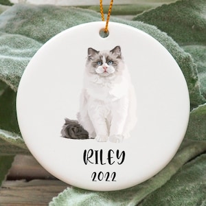 Personalized Ragdoll Christmas Ornament, Custom Ragdoll Gift Idea, Ragdoll Ornament, Ragdoll Present, Ragdoll Christmas Tree Ornament N922