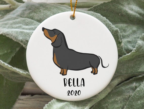 thumbnail image 2 of Personalized Dachshund Dog First Christmas Ornament, Weiner Dog Gifts 2 of 12